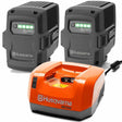 Husqvarna BLi300 Power Kit w/ 2 40V Li-Ion Professional 9Ah Battery/Charger