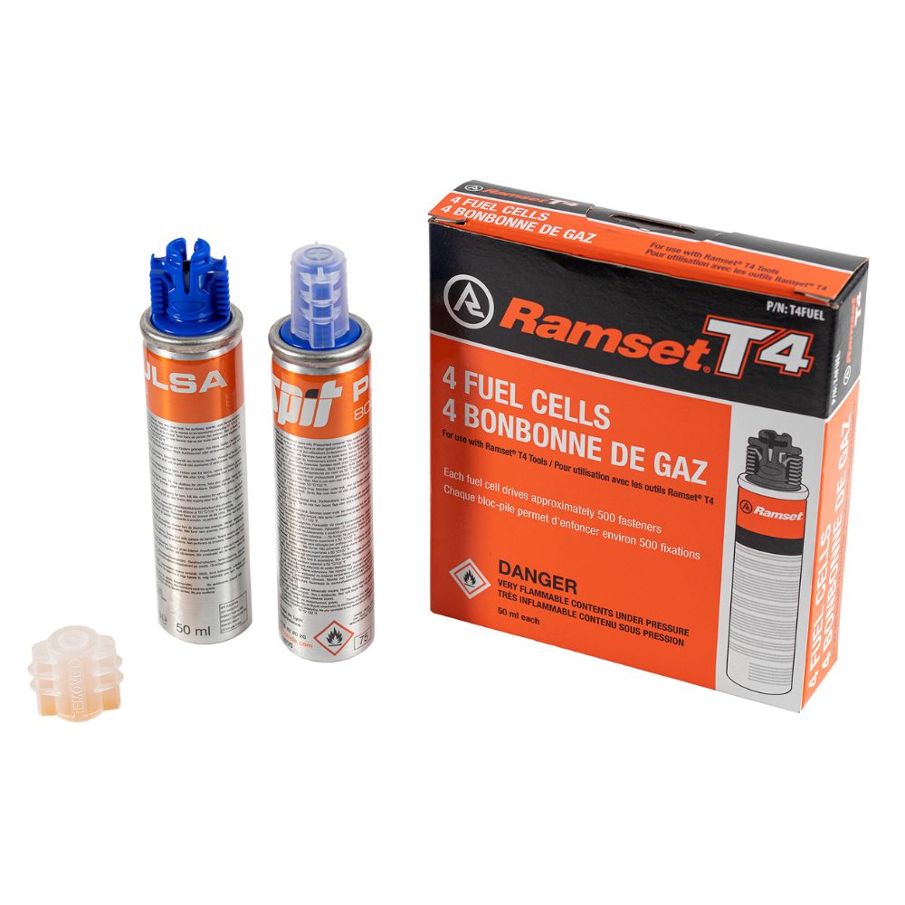 ITW Ramset T4FUEL Fuel Cell For T4MAG, Insulfast, And T4SS Gas Tools 4/Pack