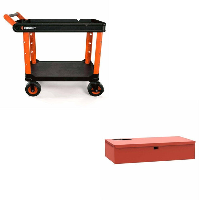 Crescent IUC2S8CBM 2-Shelf Utility Cart Kit W/ FREE Flat Top Workstation