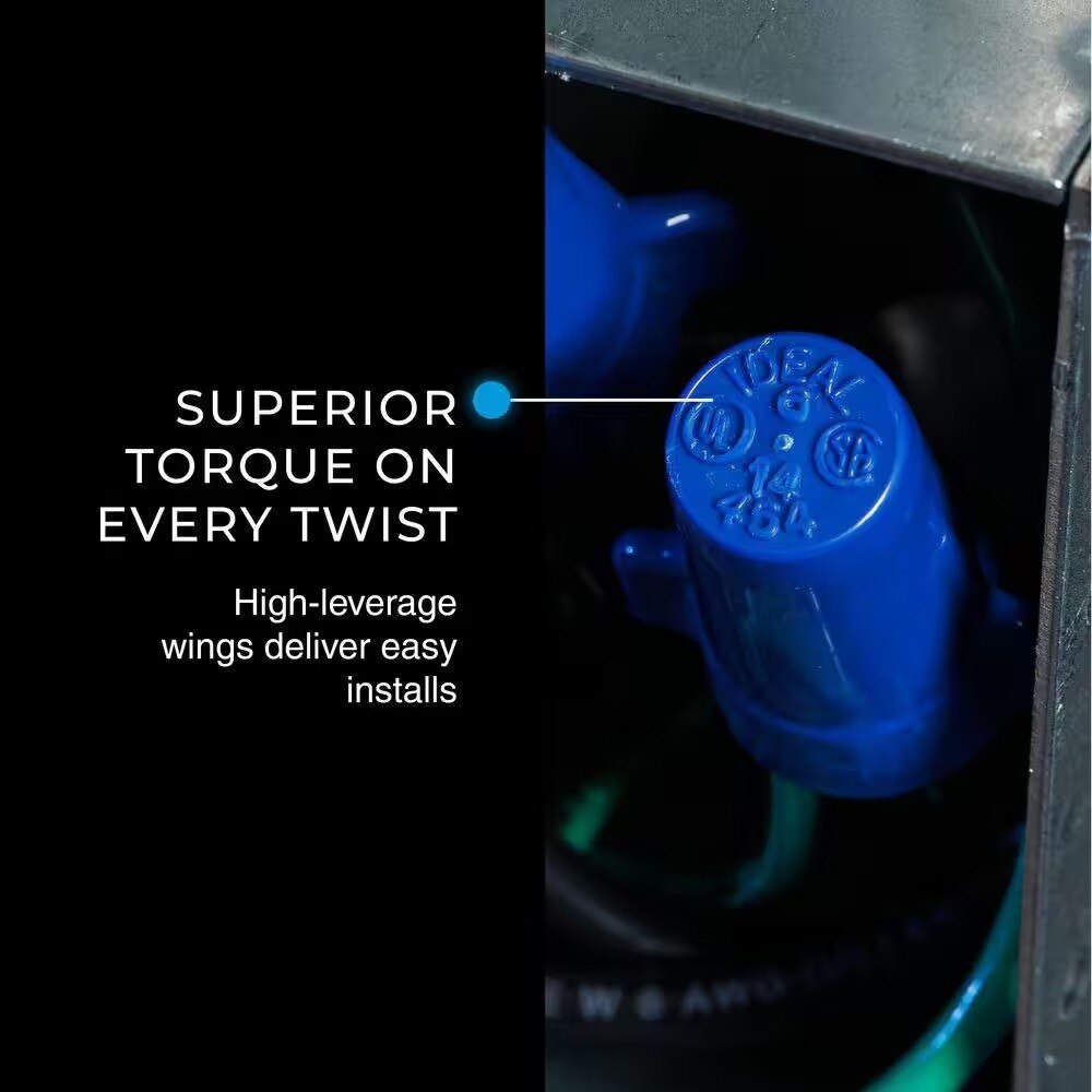 IDEAL 30-654 Wing-Nut 454 Wire Connector, Blue - 4
