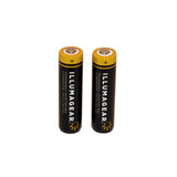 Illumagear HARB-01A-X2 18650 Lithium Ion Rechargeable Button Top Batteries 3.7V 3400mAh (2 Pack)