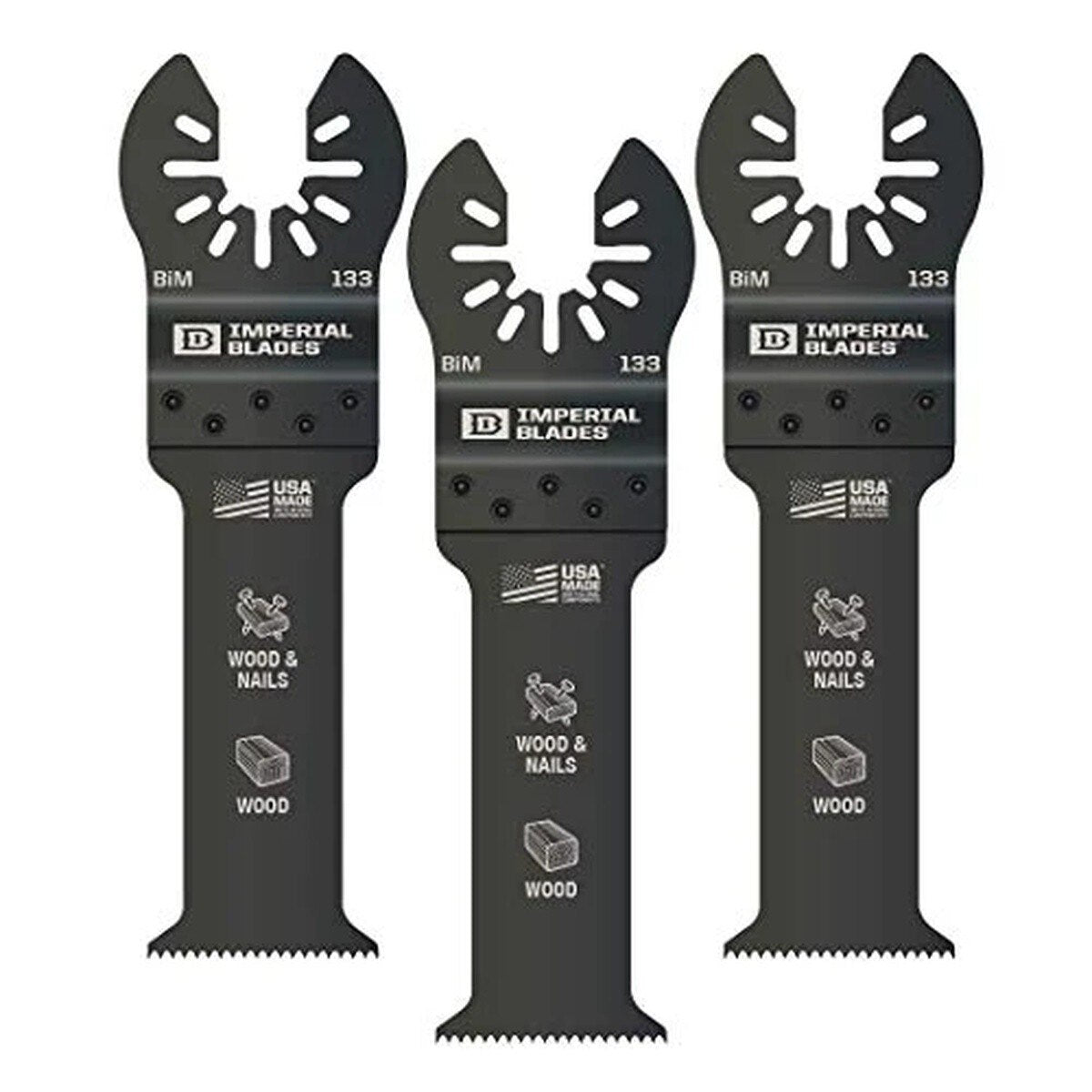 Imperial Blades IBOA133-3 One Fit 1-1/4" Extended Plunge Thick Wood Oscillating Multi Tool Blade (3 Pack)