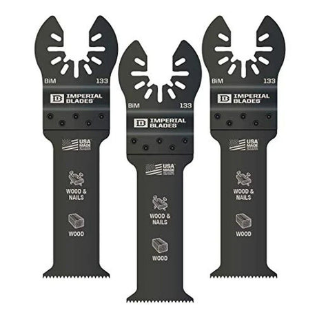 Imperial Blades IBOA133-3 One Fit 1-1/4" Extended Plunge Thick Wood Oscillating Multi Tool Blade (3 Pack)