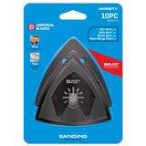 Imperial Blades IBOTSPV-10 One Fit Triangle Sanding Pad + Sandpaper Variety Pack, 10PC - 2