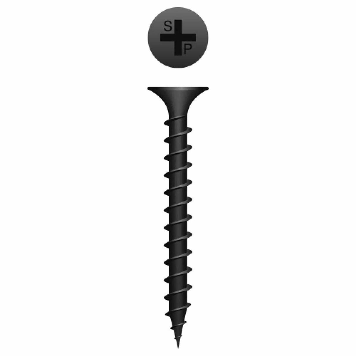 InterCorp 820C #8 x 2 in. Phillips Bugle Head Drywall Screws, Coarse Thread, Phosphate Coated for Wood Studs (3500 Pack)