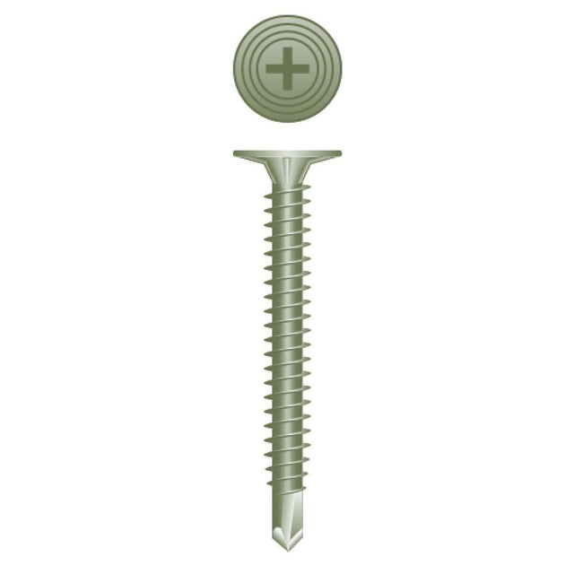 InterCorp CB815 8-18 x 1-5/8" Phillips Flat Head Self-Drilling Screws (4M Box)