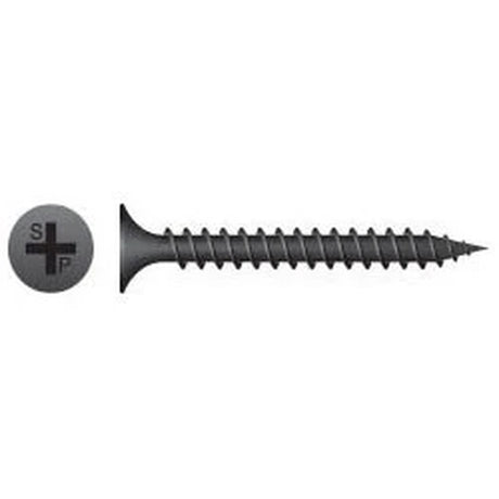 InterCorp D1040 10 x 4" Phillips Bugle Head Fine Thread Self-Drilling Black Drywall Screws