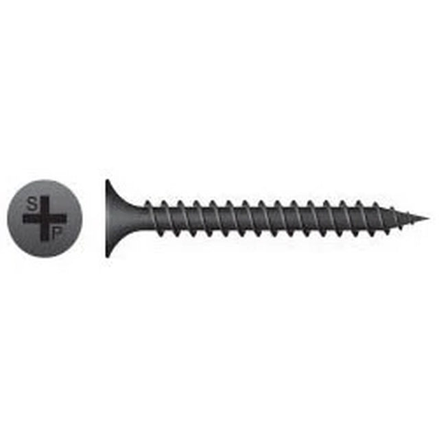 InterCorp D1040 10 x 4" Phillips Bugle Head Fine Thread Self-Drilling Black Drywall Screws