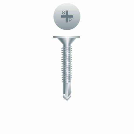 InterCorp W105 Phillips Wafer Head Self-Drilling Screws, Zinc Plated, #10-24 x 1-1/4 (#3 Point) (Box of 3,000)