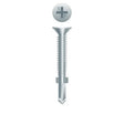 Intercorp Strong-Point Fasteners R212 12-24 x 2-1/2 Phillips Flat Head Reamer with Wings Zinc-Plated Self-Drilling Screw for Wood to Metal (1.5M Per Box)