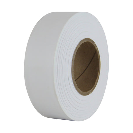 Intertape 85012 FLAG RIBBON 2.5 mil Taffeta Finished PVC with No Adhesive - FLAG White 1-3/16" X 100YD PLN-PLN