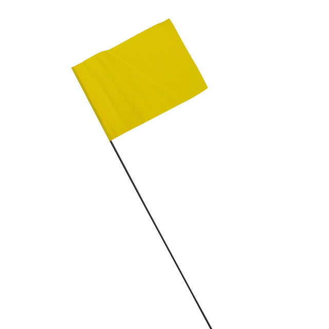 Intertape 900-YLPK FLAGS 3.2 mil PVC Flag on 21" Wire - FLAG Yellow 2.5" X 3.5" X 21"PLAIN 10