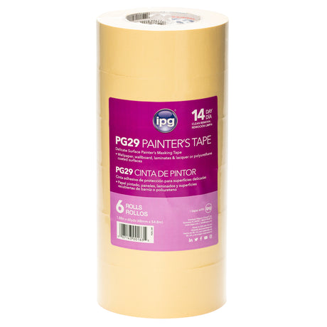 Intertape PG29..24R PG29 Low Tack Premium Paper Masking Tape - Natural 48MM X 54.8M IPG-PLN 24