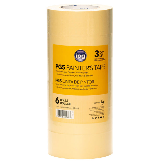 Intertape PG5...130R PG5 Medium Grade Paper Masking Tape - Natural 48MM X 54.8M IPG-PLAN 24