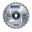 Irwin 14030 7-1-4" 24T Framing Ripping Marathon Circular Saw Blade 5-8" Arbor