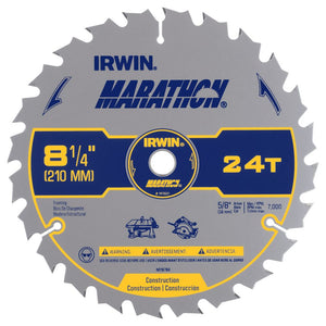 Irwin 14050ZR Saw Blade 8-1/4" 24T Marathon CD