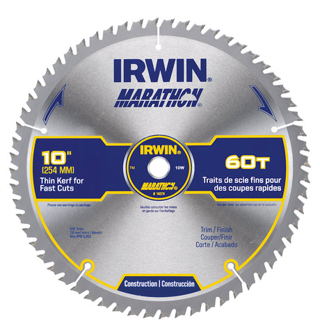 Irwin 14074 10" 60T Marathon Miter/Table Saw Blade