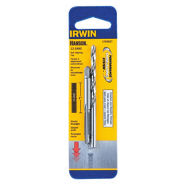 Irwin 1765537 Hanson Self Aligning 12 - 24 NC Tap and #16 Drill Bit Set