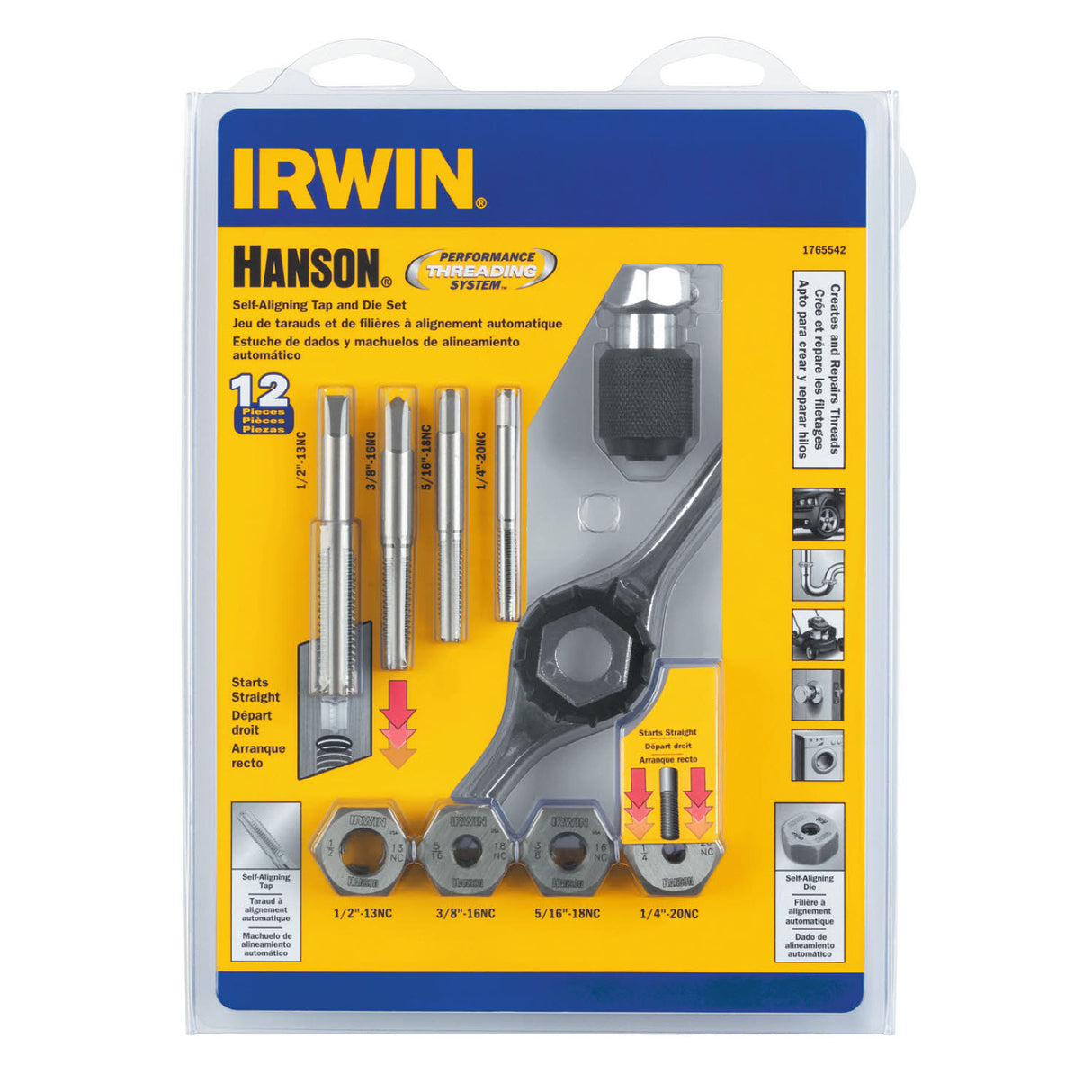 Irwin 1765542 12-Piece SAE Tap and Die Set