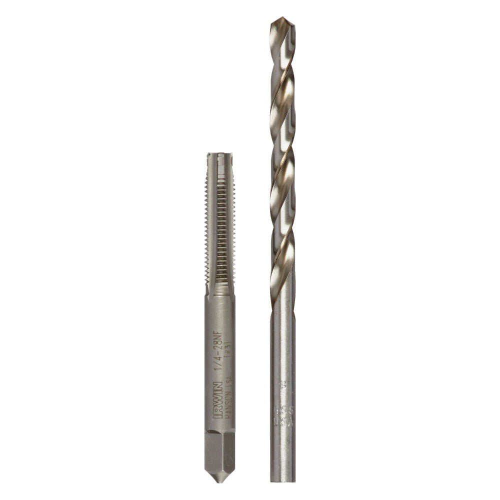 Irwin 1897529 Hanson 2-Pack SAE Tap and Drill Set 1/4-18 - 2