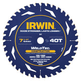 Irwin 1934299 7-1/4" 40T Weldtec Construction Saw Blade Clamshell