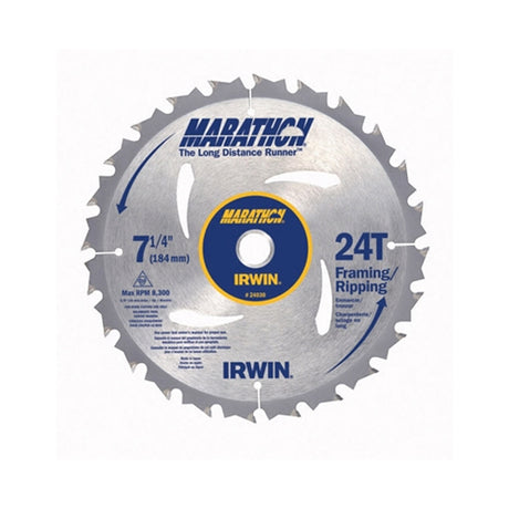 Irwin 24030 7-1/4" 24T Marathon Circular Saw Blade