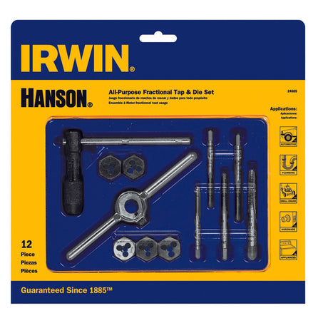 Irwin 24605 Fractional Tap and Hexagon Die -Best 5 Set