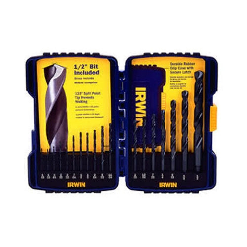 Irwin 314018 18-Piece Black Oxide Drill Bit Set 1/16" - 1/2"