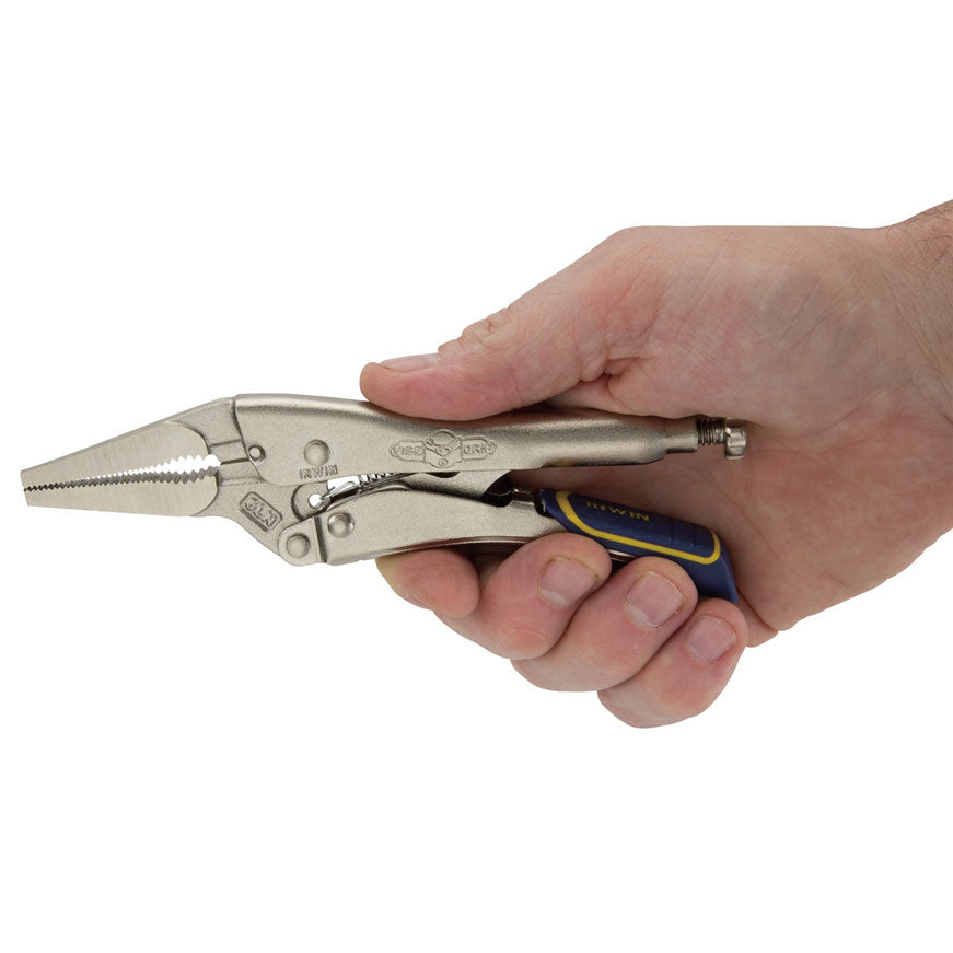 Vise-Grip IRHT82583 Fast Release Long Nose Locking Pliers w/ Wire Cutter 6LN 6" - 3