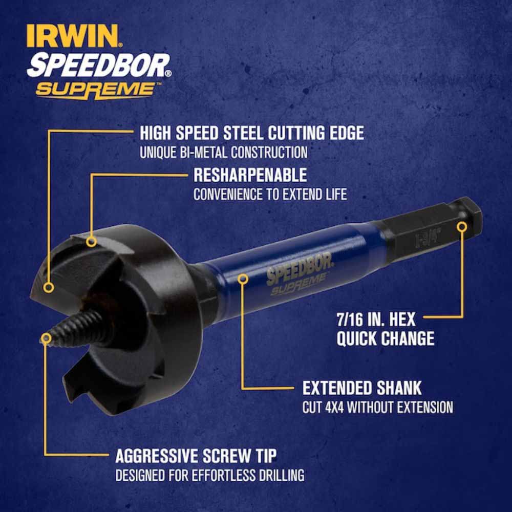 Irwin IWAX2006 SP 1-3/4-In Self-Feed Bit - 2