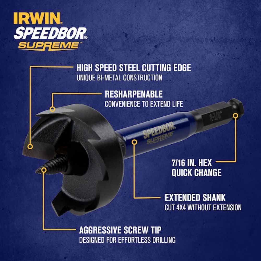 Irwin IWAX2008 SP 2-1/8-In Self-Feed Bit - 2