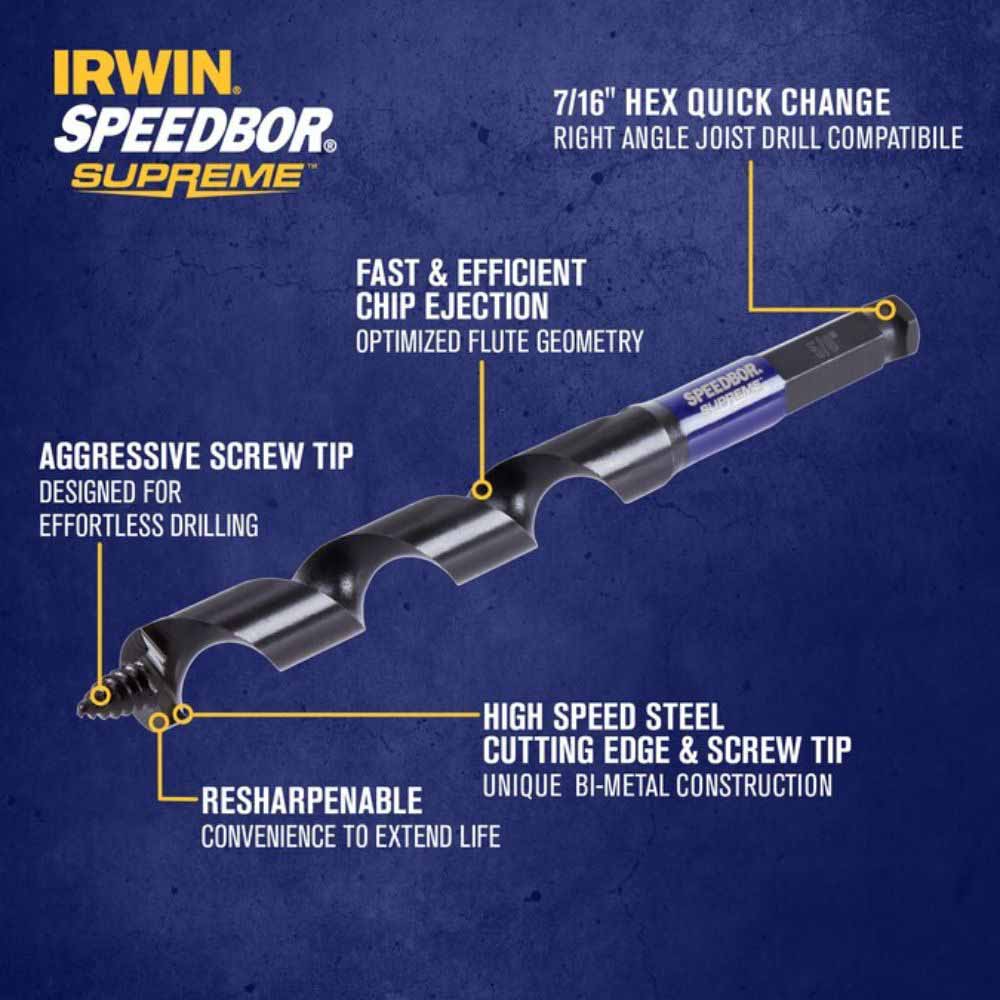 Irwin IWAX3016 5/8-In X 7-1/2-In Auger Bit - 3