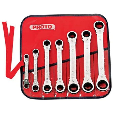 Proto J1180MA 7 Piece Metric Offset Ratcheting Wrench Set