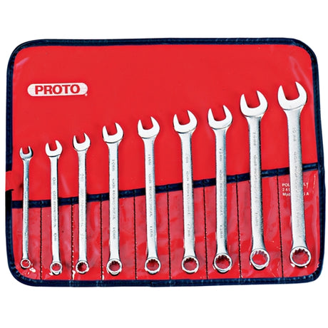 Proto J1200H-MASD 9 Pc. Metric Combination ASD Wrench Set - 12 Point