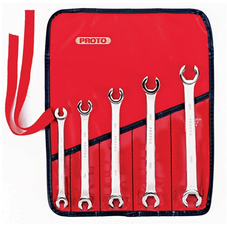 Proto J3700M 5 Pc. Metric Double End Flare Nut Wrench Set - 6 Point