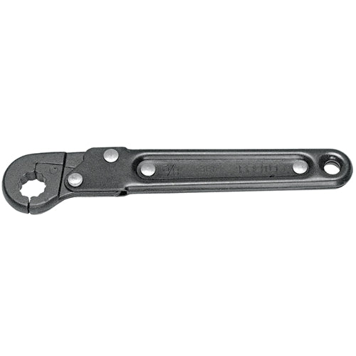 Proto J3814 7/16" Single End Black Oxide Finish SAE Ratcheting Flare Nut Wrench, 12 Point