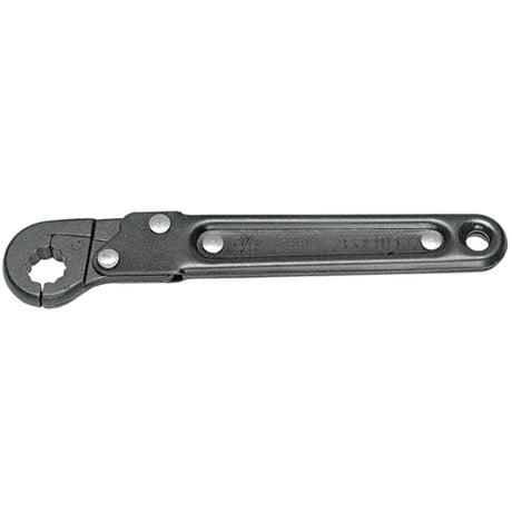 Proto J3822 11/16" Single End Black Oxide Finish SAE Ratcheting Flare Nut Wrench, 12 Point