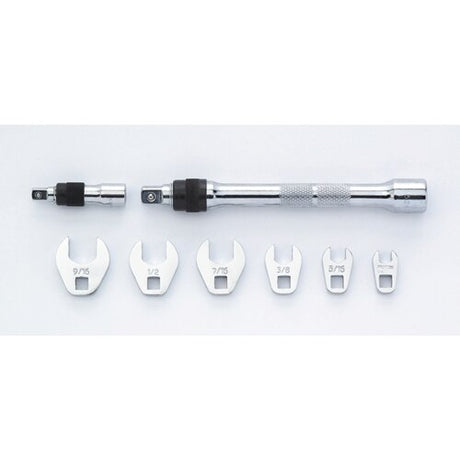 Proto J47000CFL 1/4" Drive 8 Piece Crowfoot Wrench Set w/Locking Extensions