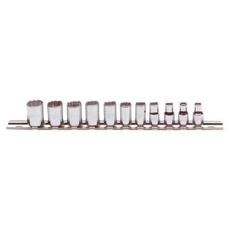 Proto J47201 1/4 Drive 11 Pc. Metric Socket Set - 12 Point