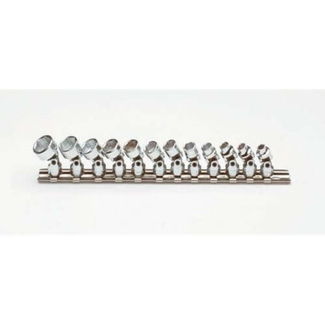 Proto J47205 12-Pieces 1/4" Drive Metric Chrome Socket Set, 6 Point