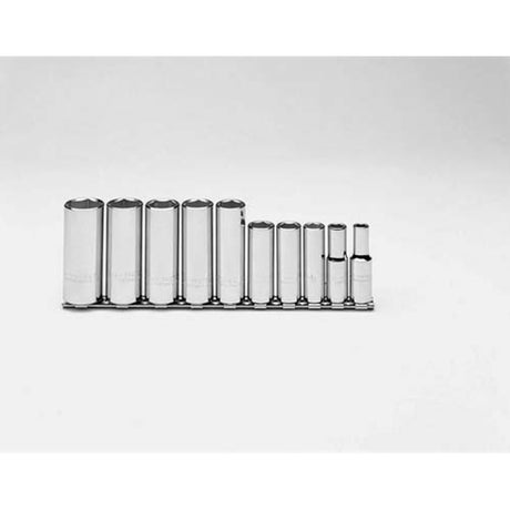 Proto J52111 10-Pieces 3/8" Drive SAE Chrome Socket Set, 6 Point