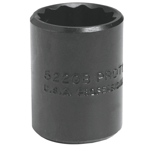 Proto J5224B Socket 3/8 Dr. 3/4 12 Pt. Black Oxide