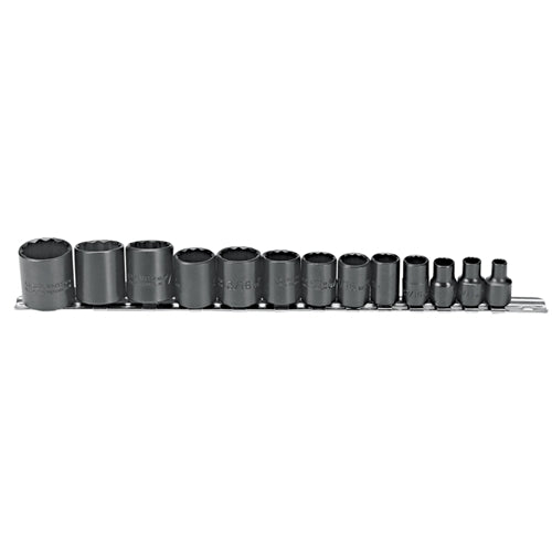 Proto J52304 3/8 Drive 13 Pc. ProtoBlack™ Socket Set - 12 Point