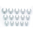 Proto J53001CF 1/2" Drive 15 Piece Crowfoot Wrench Set
