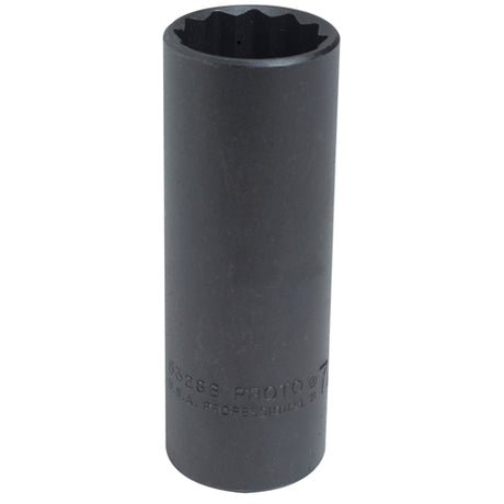 Proto J5340B 1/2" Drive Black Oxide Deep Socket, 1-1/4", 12 Point