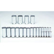 Proto J54105-TT Tether-Ready 1/2" Drive 19 Piece Deep Socket Set - 12 Point