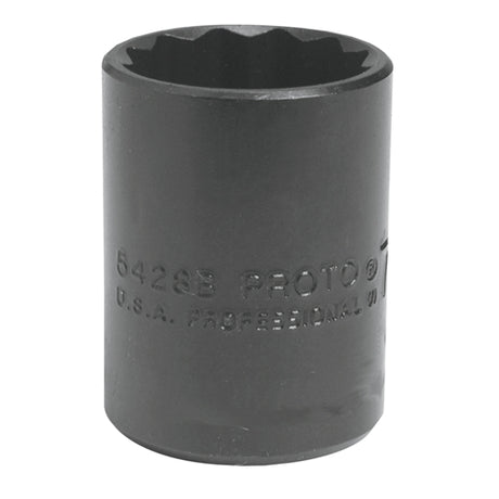 Proto J5422B 1/2" Drive Black Oxide Socket, 11/16", 12 Point