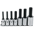 Proto J5441-7 1/2" Drive 7 Piece Hex Bit Set