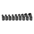 Proto J62133M 1/4" Drive 9 Piece Metric Universal Impact Socket Set - 12 Point