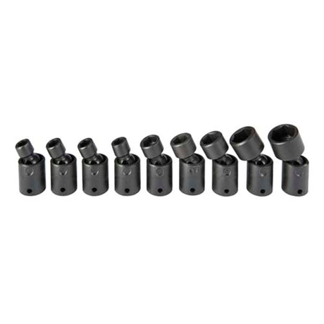 Proto J62133M 1/4" Drive 9 Piece Metric Universal Impact Socket Set - 12 Point